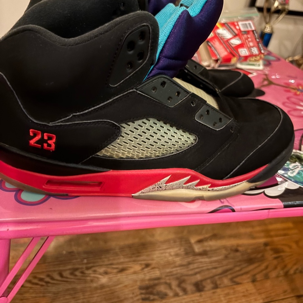 Kids Black and Red Sneakers